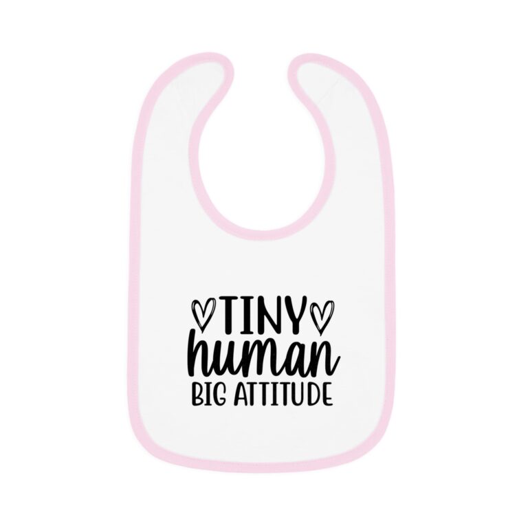 Tiny Human Big Attitude Contrast Trim Bib - Image 7