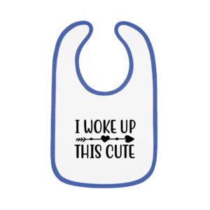 I Woke Up This Cute Contrast Trim Bib - Image 13