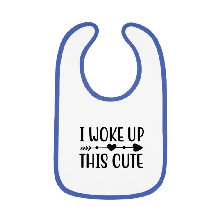 I Woke Up This Cute Contrast Trim Bib - Image 13