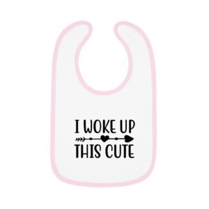 I Woke Up This Cute Contrast Trim Bib - Image 7