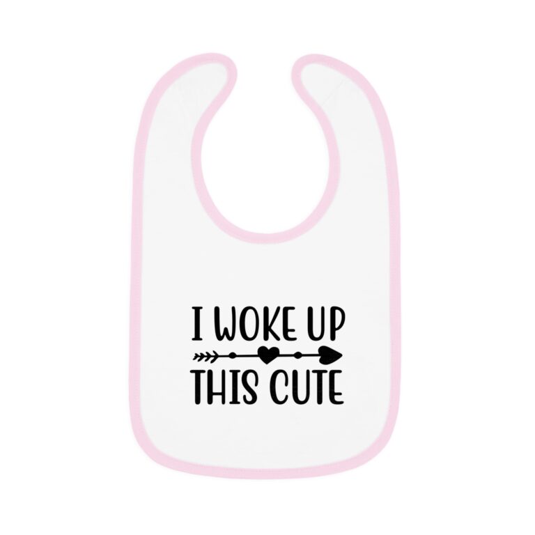 I Woke Up This Cute Contrast Trim Bib - Image 7