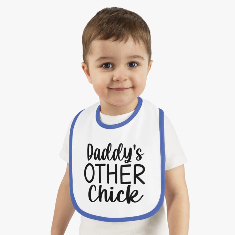 Daddy's Other Chick Contrast Trim Bib - Image 14