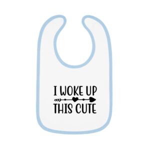 I Woke Up This Cute Contrast Trim Bib - Image 4