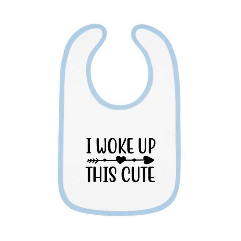 I Woke Up This Cute Contrast Trim Bib - Image 4