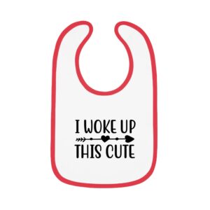 I Woke Up This Cute Contrast Trim Bib - Image 10