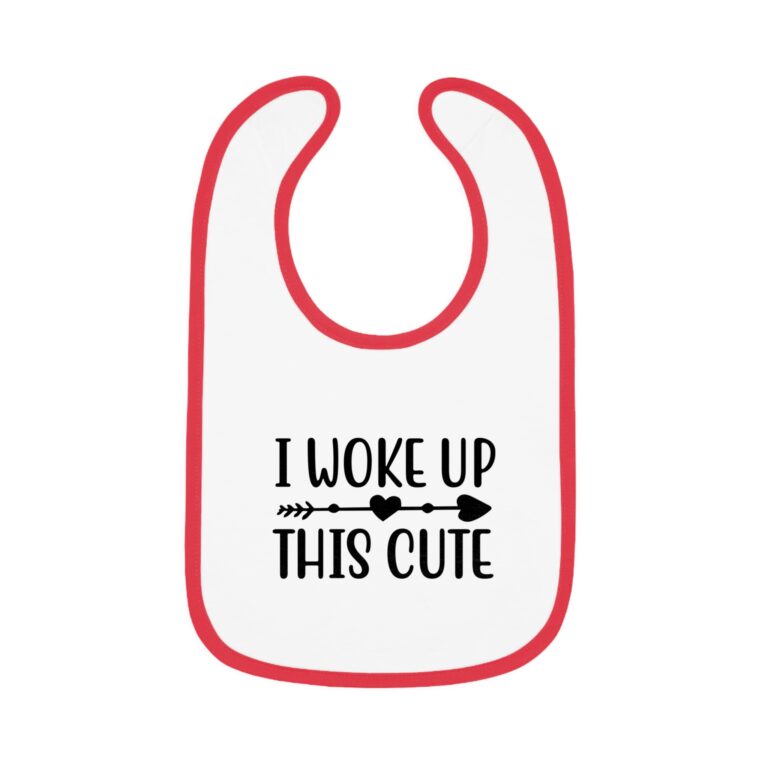 I Woke Up This Cute Contrast Trim Bib - Image 10