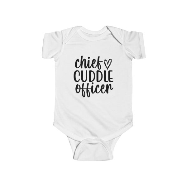 Chief Cuddle Officer Infant Bodysuit White