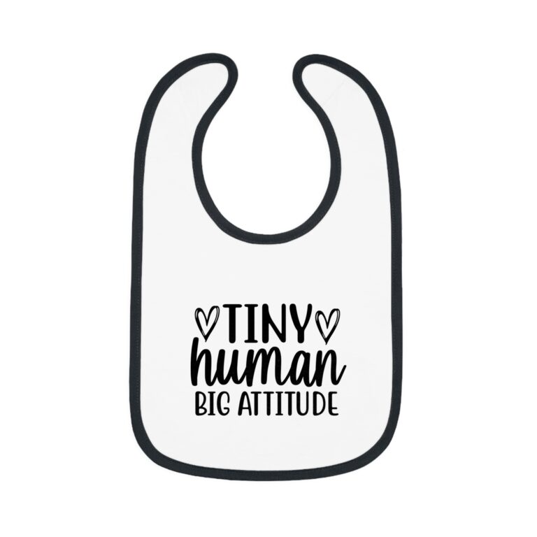 Tiny Human Big Attitude Contrast Trim Bib - Image 16