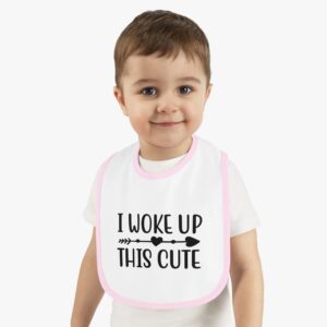 I Woke Up This Cute Contrast Trim Bib - Image 8