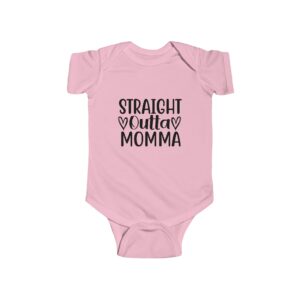 Straight Outta Momma Bodysuit Pink