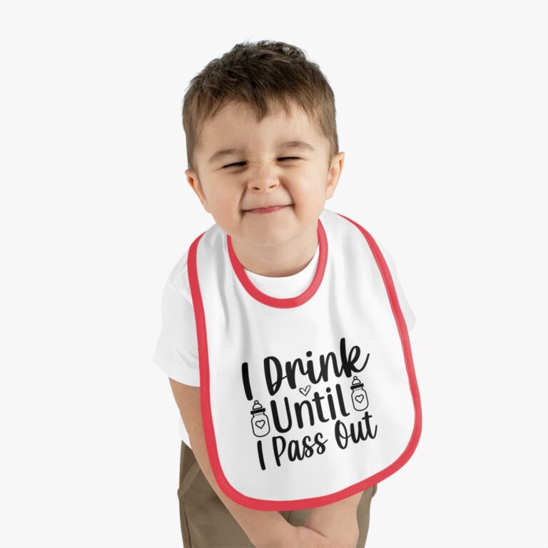 I Drink Until I Pass Out Contrast Trim Bib - Image 12