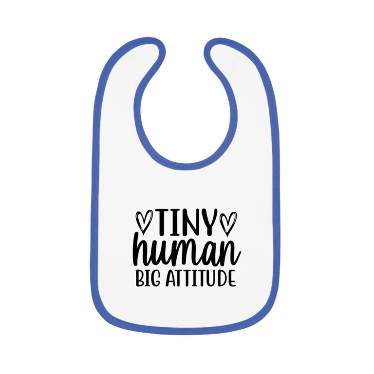 Tiny Human Big Attitude Contrast Trim Bib - Image 13