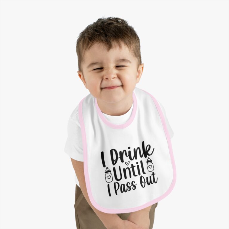 I Drink Until I Pass Out Contrast Trim Bib - Image 9