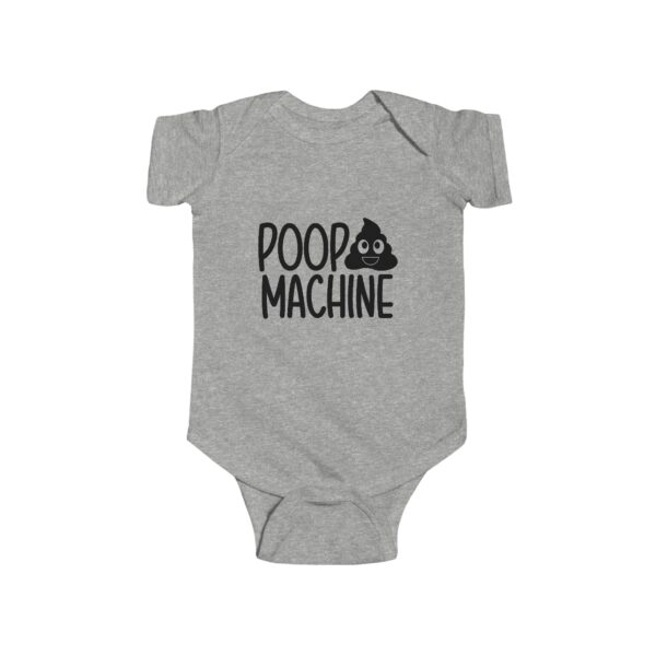 Poop Machine Infant Bodysuit Heather