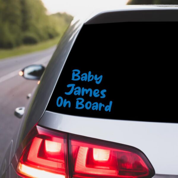 Personalized Baby Boy On Board Van