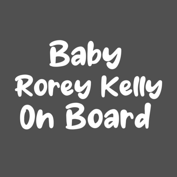 Personalized Name Baby On Board White