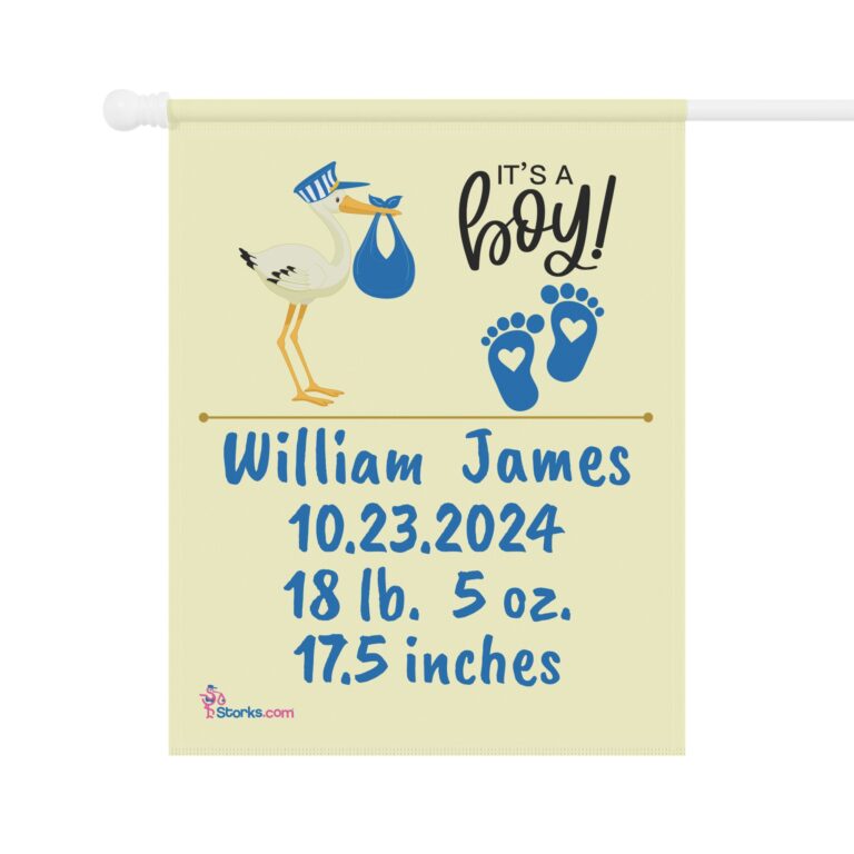 It's a Boy Welcome Banner - Personalized - Image 3