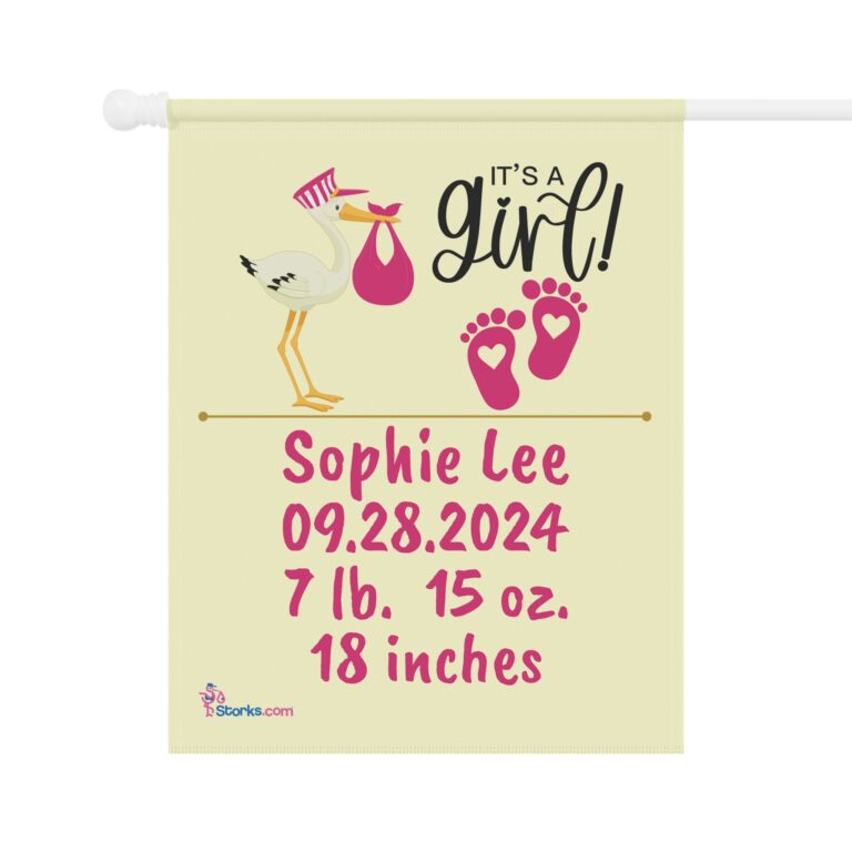 It's a Girl Welcome Banner - Personalized - Image 3