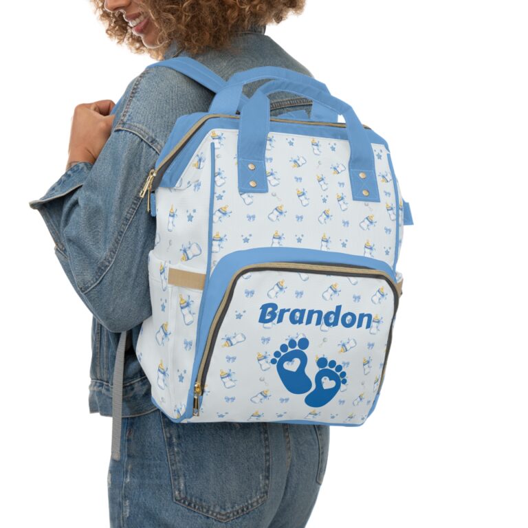 Personalized Multifunctional Diaper Backpack for Boys - Image 6