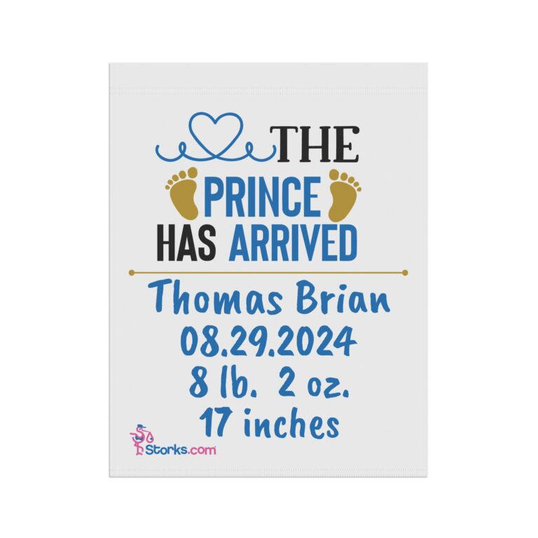 The Prince Has Arrived Welcome Banner - Personalized - Image 4