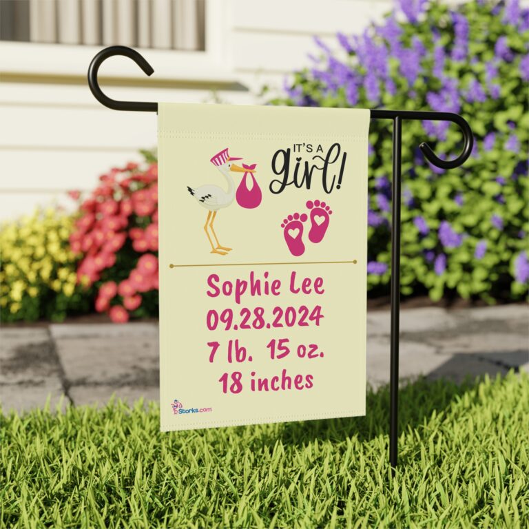 It's a Girl Welcome Banner - Personalized - Image 2