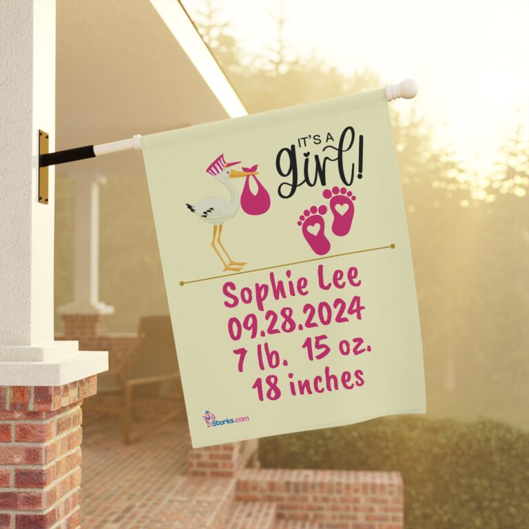 It's a Girl Welcome Banner - Personalized - Image 5