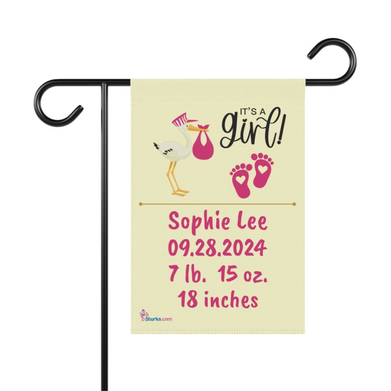 It's a Girl Welcome Banner - Personalized - Image 7