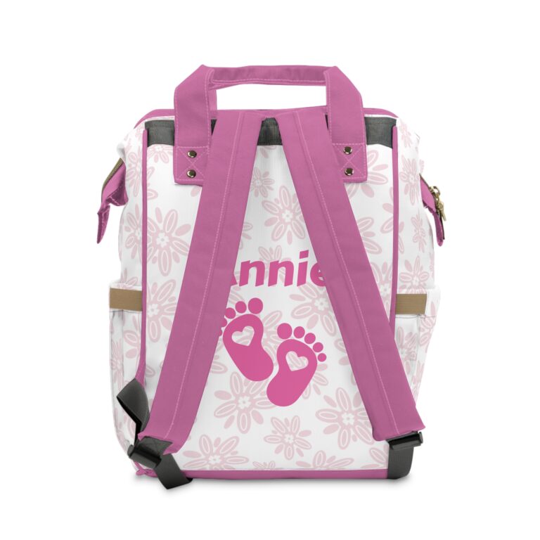 Personalized Multifunctional Diaper Backpack for Girls - Image 2