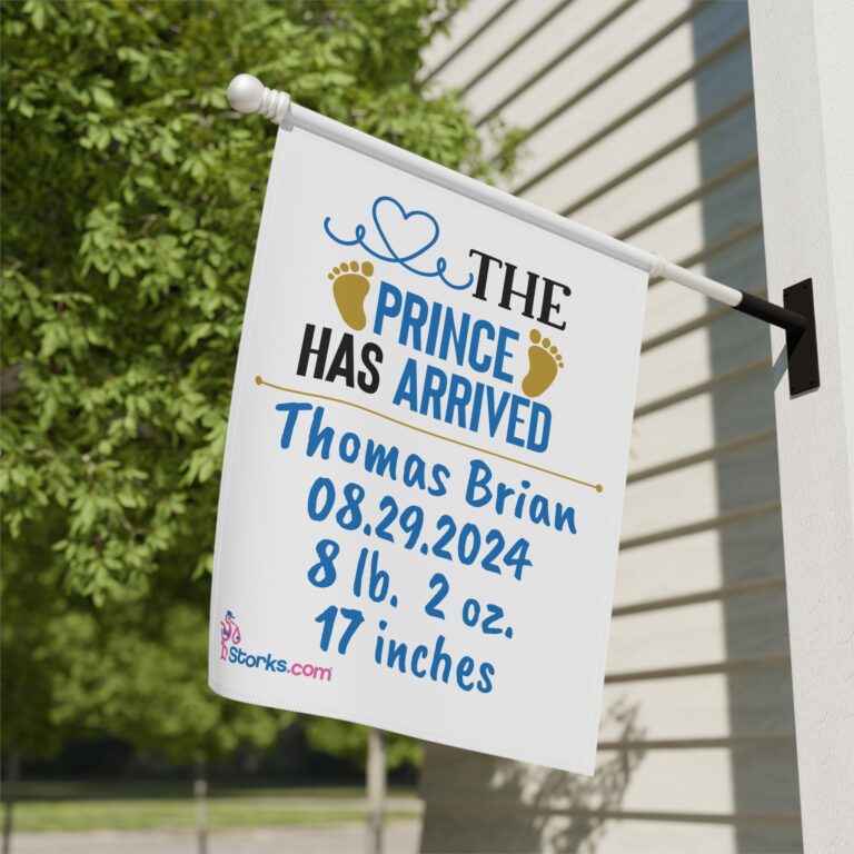 The Prince Has Arrived Welcome Banner - Personalized - Image 2