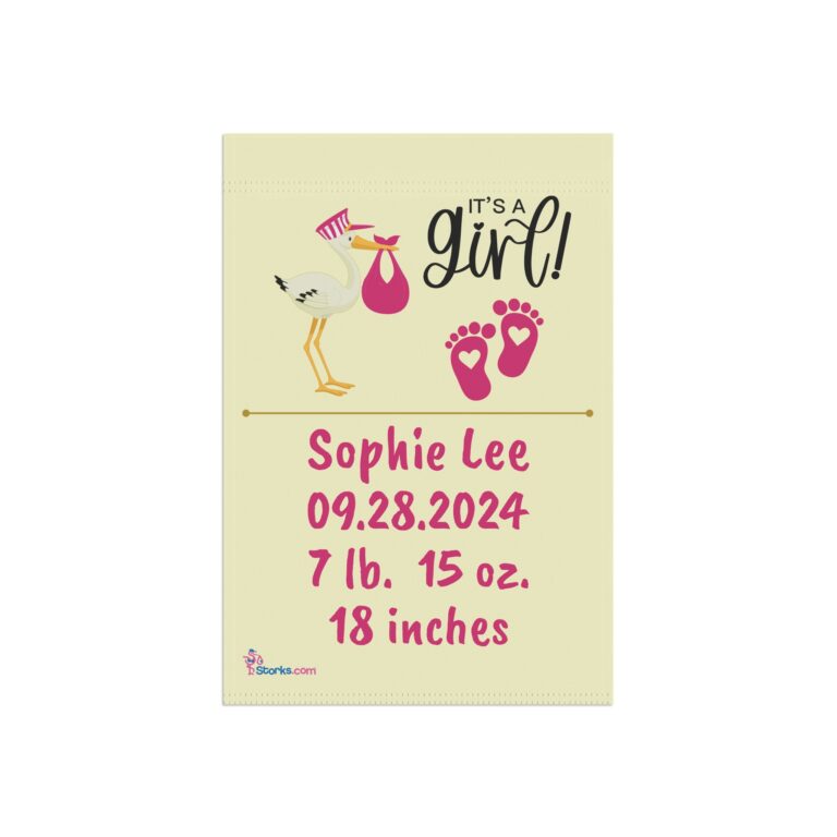 It's a Girl Welcome Banner - Personalized - Image 9