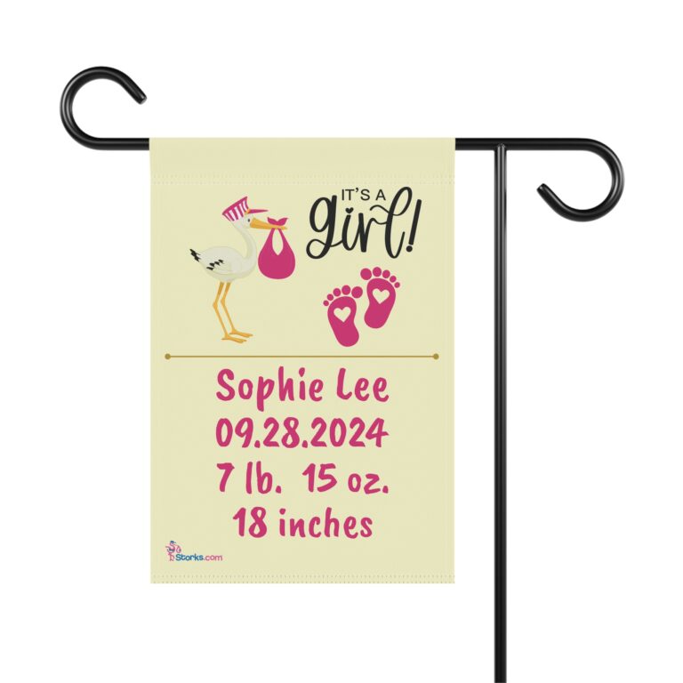 It's a Girl Welcome Banner - Personalized - Image 8