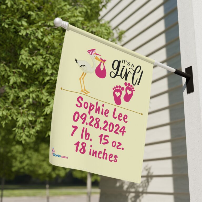 It's a Girl Welcome Banner - Personalized - Image 6