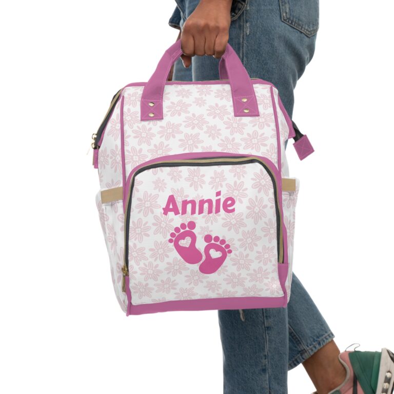 Personalized Multifunctional Diaper Backpack for Girls - Image 7