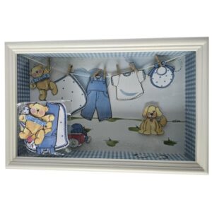 Clothesline Shadowbox for Boys