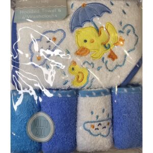 Ducky Hooded Terry Cloth Towel with Four Washcloths