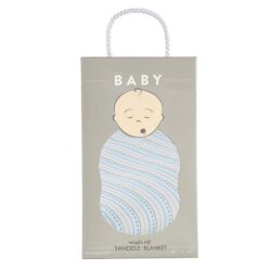 Stephan Baby Swaddle Blanket Blue Bam B Dot Box