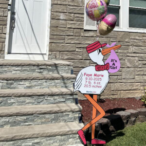 It's a Girl Stork Tall 091025