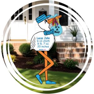 Large 55" Stork Sign for Boys