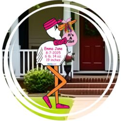Large 55" Stork Sign for Girls