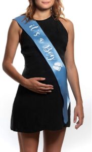 It's a Boy Body Sash on Mom